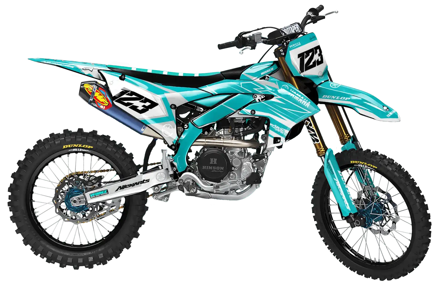 Yamaha Motocross vinilada azul | Abused Graphics, vinilos e impresion digital